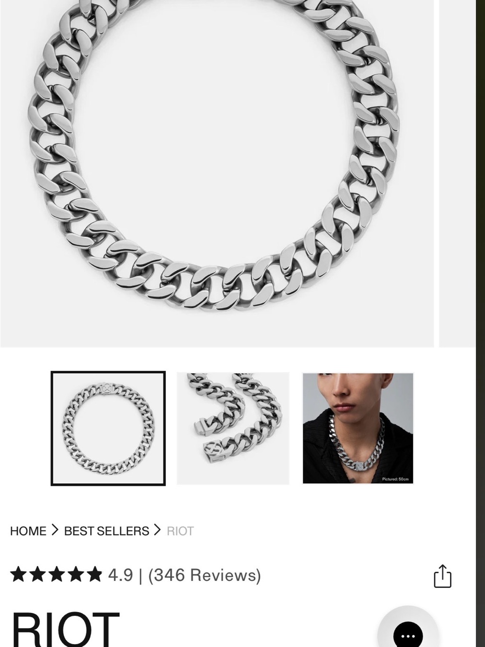 RIOT Silver Cuban Link Necklace - Bold Women’s Statement Jewelry